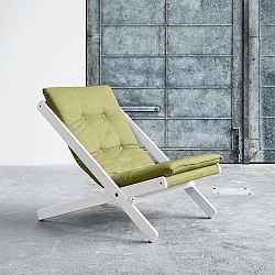Skládací křeslo Karup Boogie White/Avocado Green