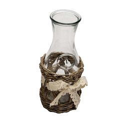 Skleněná karafa v košíčku Antic Line Bow, 0,5 l