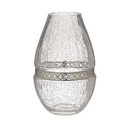 Skleněná váza InArt Crackles, výška 23 cm