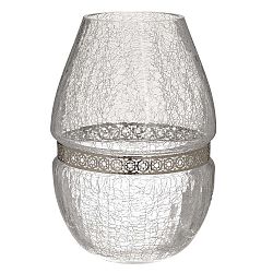 Skleněná váza InArt Crackles, výška 25 cm