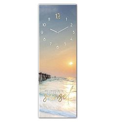 Skleněné nástěnné hodiny Styler Sunset, 20 x 60 cm