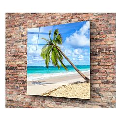 Skleněný obraz 3D Art Palm Tree, 40 x 40 cm