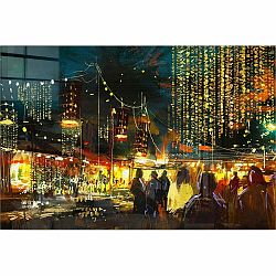 Skleněný obraz 70x50 cm City Street – Wallity