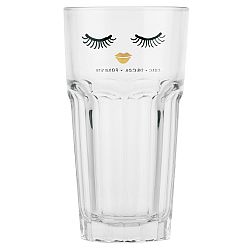 Sklenice Miss Étoile Closed Eyes Gold Lips, 16 cm
