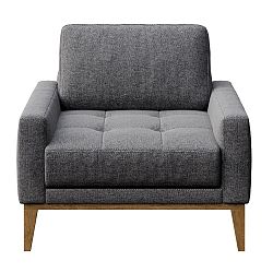 Středně šedé křeslo MESONICA Musso Tufted