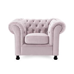 Světle fialové křeslo Vivonita Chesterfield