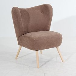 Světle hnedé křeslo Max Winzer Sari Velur