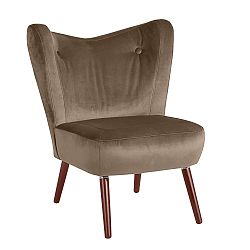 Světle hnědé křeslo Max Winzer Sari Velvet