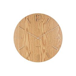 Světle hnědé nástěnné hodiny Karlsson Meek, ⌀ 50 cm