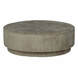 Světle hnědý sametový puf vtwonen Pearl, ø 80 cm