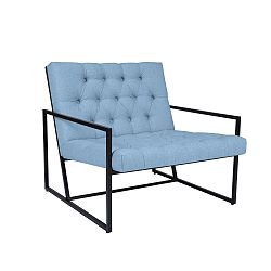 Světle modré křeslo Mazzini Sofas Aster