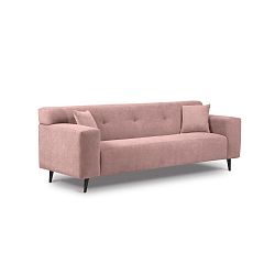 Světle růžová třímístná pohovka Kooko Home Samba