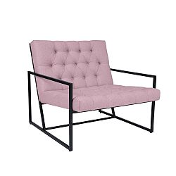 Světle růžové křeslo Mazzini Sofas Aster