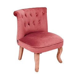 Světle růžové sametové křeslo Miloo Home Vanity