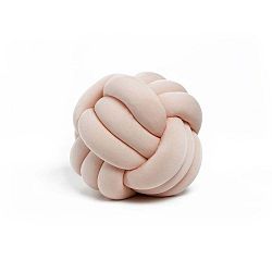 Světle růžový dekorativní polštář Knot, ⌀ 30 cm