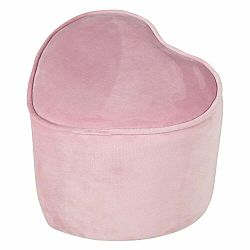 Světle růžový sametový dětský puf Lil Sofa – Roba