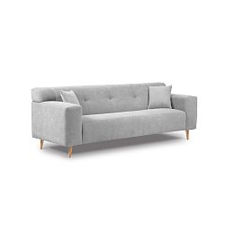 Světle šedá třímístná pohovka Kooko Home Twist