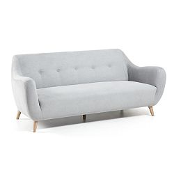 Světle šedá třímístná pohovka La Forma Opal