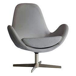 Světle šedé křeslo Design Twist Atene