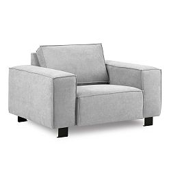 Světle šedé křeslo Kooko Home Modern