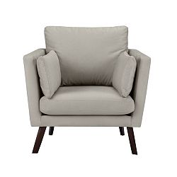 Světle šedé křeslo Mazzini Sofas Cotton
