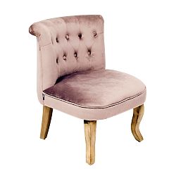 Světle šedé sametové křeslo Miloo Home Vanity