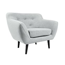 Světle šedivé křeslo Mazzini Sofas Piemont