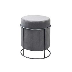 Světle šedý čalouněný puf Native Stack, ⌀ 37 cm