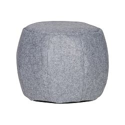 Světle šedý plstěný puf De Eekhoorn Sef, ⌀ 53 cm