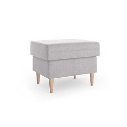 Světle šedý puf Mazzini Sofas Aubrieta, 60 x 45 cm