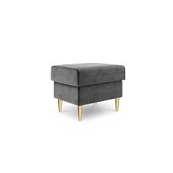 Světle šedý puf Mazzini Sofas Muguet, 60 x 45 cm