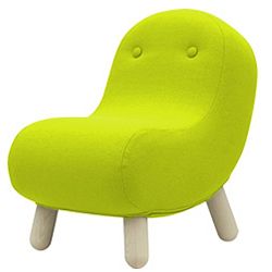 Světle zelené křeslo Softline Bob Felt Lime Punch