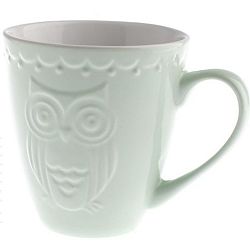 Světle zelený keramický hrnek Dakls Owl, 530 ml