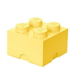 Světle žlutý úložný box čtverec LEGO®