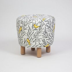 Taburet s dřevěnými nohami Cono Canaro, ⌀ 41 cm