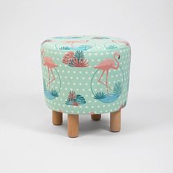 Taburet s dřevěnými nohami Cono Flamingo, ⌀ 41 cm