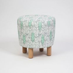 Taburet s dřevěnými nohami Cono Pluma, ⌀ 41 cm