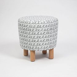 Taburet s dřevěnými nohami Cono Sway, ⌀ 41 cm