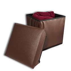 Taburetka s úložným prostorem Brown Stool