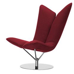 Tmavě červené křeslo Softline Angel Felt Red