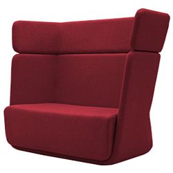 Tmavě červené křeslo Softline Basket Felt Red