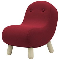 Tmavě červené křeslo Softline Bob Felt Red