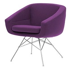Tmavě fialové křeslo Softline Aiko Vision Purple