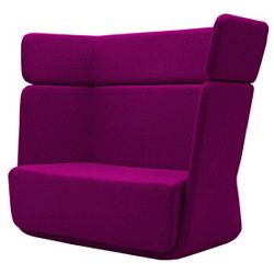 Tmavě fialové křeslo Softline Basket Felt Violet