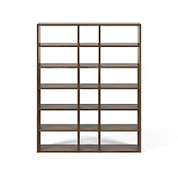 Tmavě hnědá knihovna TemaHome Pombal, šířka 182 cm