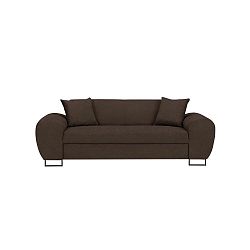 Tmavě hnědá trojmístná pohovka Kooko Home Presso