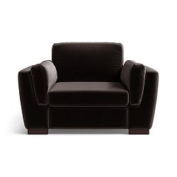Tmavě hnědé křeslo Marie Claire BREE