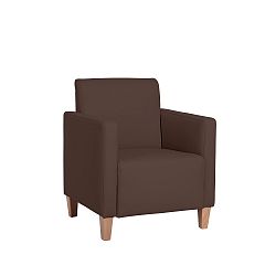 Tmavě hnědé křeslo Max Winzer Milla Leather Brown