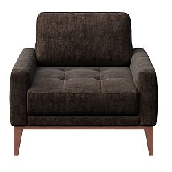 Tmavě hnědé křeslo MESONICA Musso Tufted