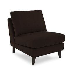 Tmavě hnědé křeslo s černými nohami Vivonita Bill